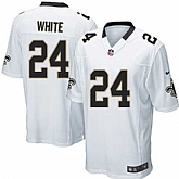 Nike Men & Women & Youth Saints #24 White White Team Color Game Jersey,baseball caps,new era cap wholesale,wholesale hats